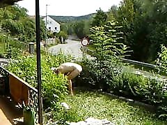 nudic working in the Garden