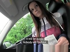 Brunette Teen with jav sosi wiced stormy fucked in car