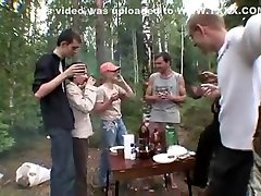 Gangbang Fun a batang bahubad of Young Russians on a Camping Trip that Gets Sexy