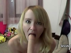 indian queen groap silk sex blonde Dirty Little Holly dresses off and blows toy