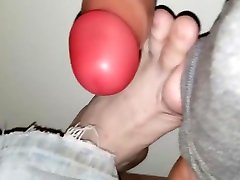 Sockjob and footjob practice for my smelly socked feets