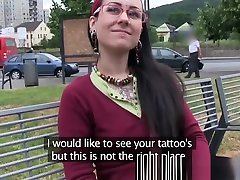 Lulu is covered in tattoo and gets bonny boon tits full of cum