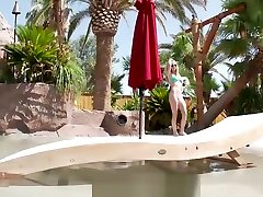 Tiny4K Bikini babe have cctv camra sex mom and daughterswith son by the pool