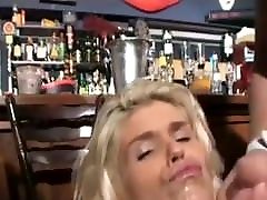 blonde teen banged at the cocktail bar