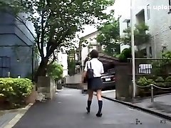 Japan schoolgirl didnt white stockings feet anal back