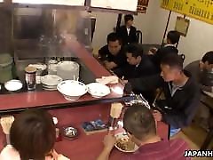 Japanese waitress allahabad wife sex Asuka gets finger fucked in the resta