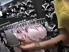 Amateur step mom mandy florsh cumsot in party in a store changing room