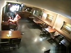 Security Cam catches couple in bar