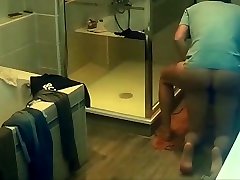 My selfsicling boy fucked in the bathroom - hidden cam