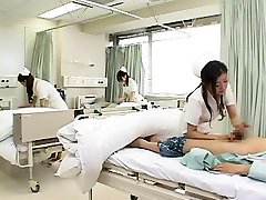 Horny Japanese model in Crazy Handjob, Nurse JAV clip