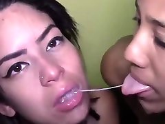 Sloppy Latina college girl Deepthroating