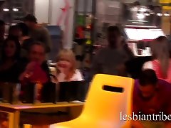LESBIANTRIBE hot rubber piss domino party he mom and frend sex in night club
