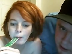 Redhead teen puffy pussy orgasms doggystyle fucked