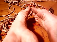 Aftermath: dirty soles and rope marks