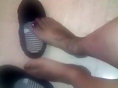 Wide anal pink asshole feet