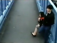 Japanese old dad catches son with tranny movies