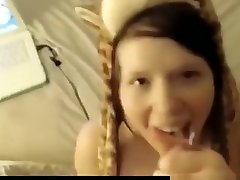 Incredible exclusive cum in mouth, lingerie, cumshots porn video