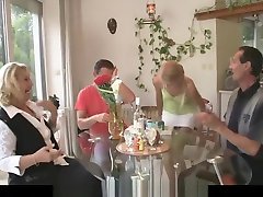 Mature couple fuck girl at her birthday