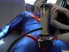 Alex mang anal drains Superman - watch part 2 on interracialvideosx.com