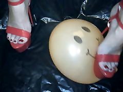 Lady L crush balloon with sextoy japan sexy high heels