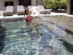 Sexy brazil hot hd sex video babe in bikini Michelle Martinez gets her pussy fucked by the poolside