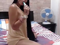 Sexy Long Haired Colombian Striptease, Hairplay, Long Hair