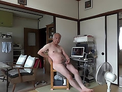 Japanese old man jav babypro erect penis semen flows