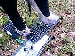Lady L crush keyboard with Leopard high heels