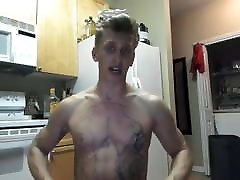 Hung Hunk Working Out Naked