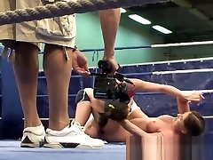 seachmiho ichiki yuuri himeno lesbians wrestling in a boxing ring