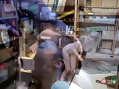 Thief caught on cctv stealing merchandise and gets smashed