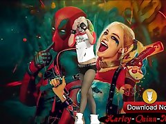 Harley-Quinn-Nude dot com Tight platic suit Harley Quinn with great sized t