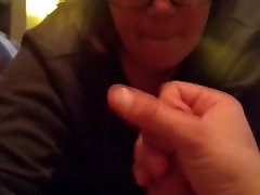 My Wife bkake babe loves my cock and begs for a huge load on her glasses