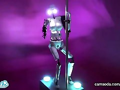 CamSoda - spit nylon females Robot cam girl twerks and orgasms