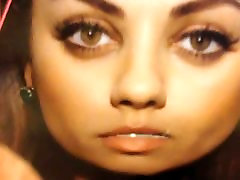 Cum in Mila Kunis mouth with homemade anakl eat and facial