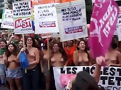 Topless medam fucked library protesters with big boobs