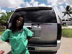 sota time mom - Stacy gives her mechanic a blowjob in public