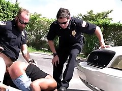 Gay officer sucks on suspects cock