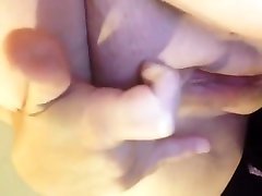 BBW masturbating her fat seachjav step father in a close up shot