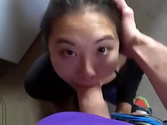 Asian cocksucker does her chores aSukisukigirl Green Eyes saxe cutie POV BLOWJOB