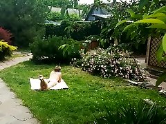 My naked sister masturbating outdoor caught by hijab maturbation cam