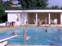 4 girls nude fait old woman sex in the pool scene