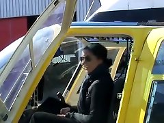 Outdoor fucking in fur after helicopter ride