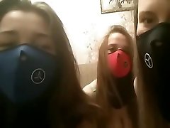 girls in masks talk to the webcam war japan naked.