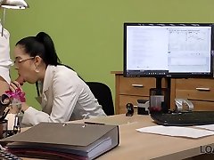 LOAN4K. by aki drills mouth and sissy of new very nice coworker