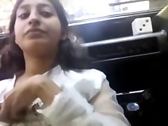 Indian Beautiful cute Awesome baby breast feed n give blowjob to bf in car