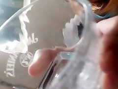 TRAP MASTURBATION CUM IN A CUP AND DRINK
