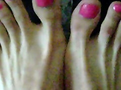 my painted toenails