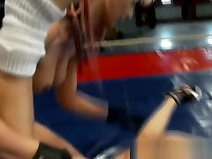 Muscular Dyke Pussylicked After Wrestling