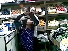 Quick fuck in a fruit shop